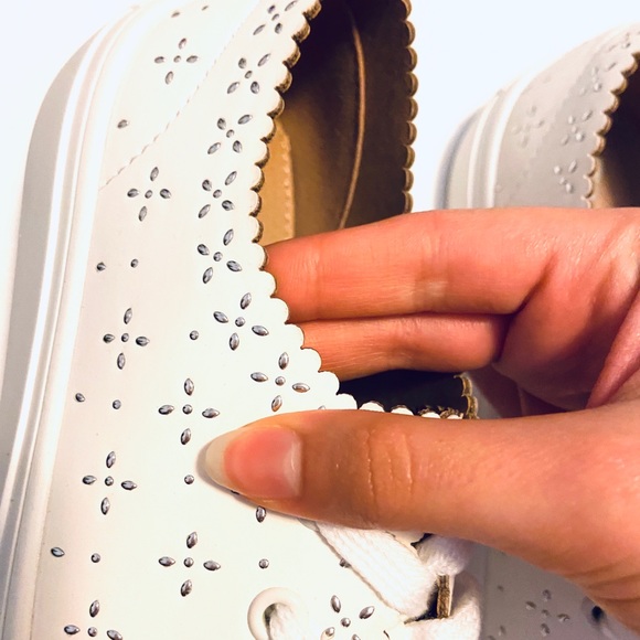 Studded Scalloped Lace Up Sneakers (Loft) - Picture 4 of 4